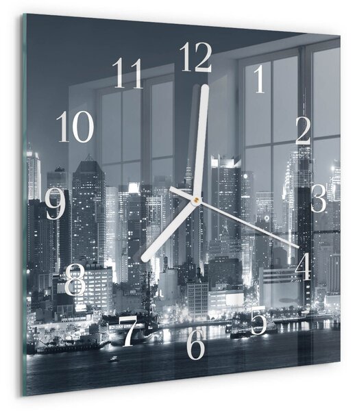 Skleněné hodiny Noc na obzoru zskb-30x30-00082010
