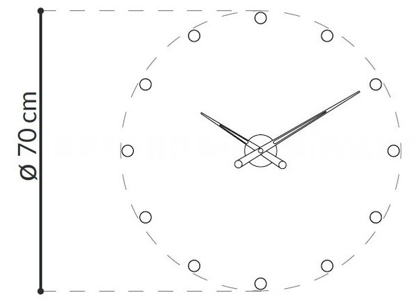 Designové nástěnné hodiny Nomon Rodon 12i red 70cm