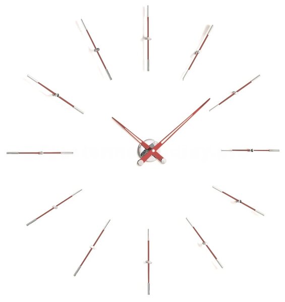 Designové nástěnné hodiny Nomon Merlin 12i red 110cm