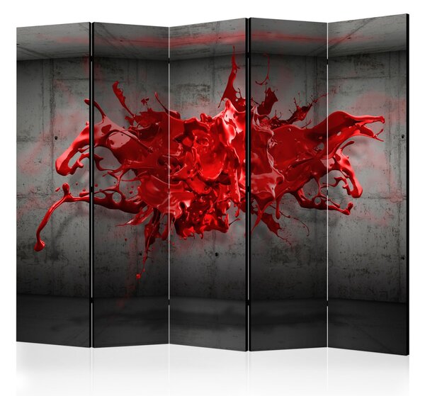 Paraván červený výbuch Velikost (šířka x výška): 225x172 cm