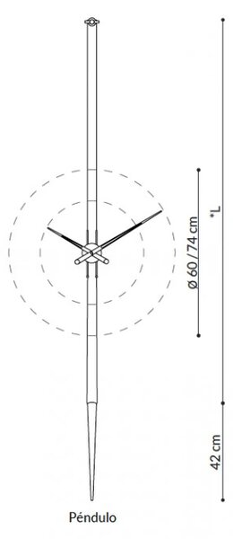 Designové nástěnné hodiny Nomon Pendulo red