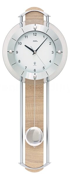Kyvadlové nástěnné hodiny 5305 AMS řízené rádiovým signálem 60cm