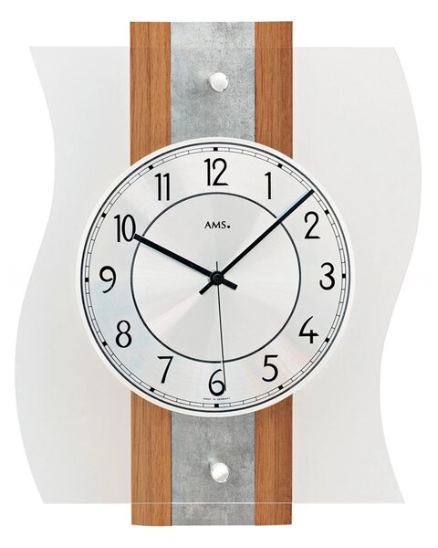 Designové nástěnné hodiny 5537 AMS řízené rádiovým signálem 36cm