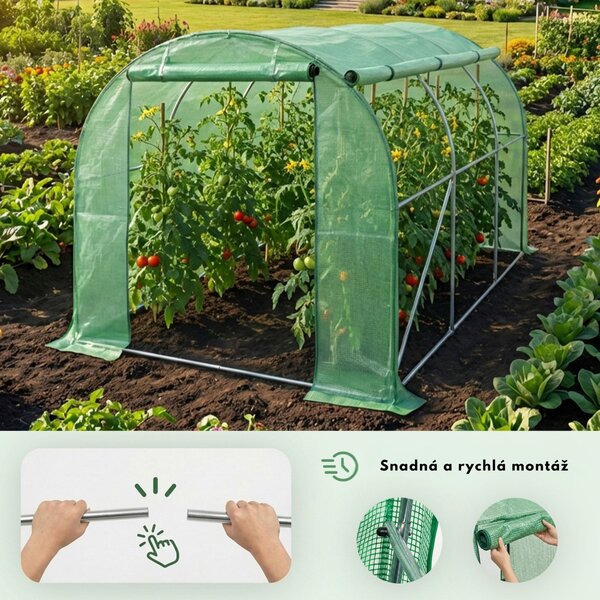 Ak furniture Zahradní fóliovník BEDDIE 200x300x200 cm zelený