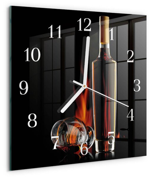 Skleněné hodiny Alkohol zskb-30x30-00058232