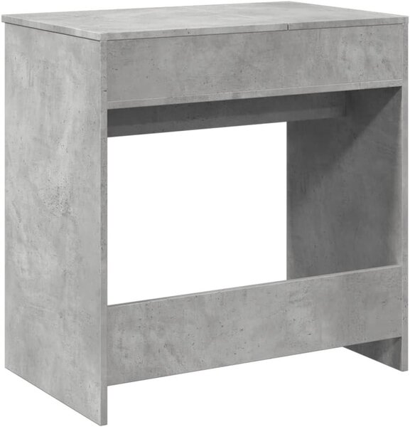 Kaptafel – Toaletní stolek v odstínu šedé betonu se zrcadlem a zásuvkou – Kompaktní nábytek do ložnice, rozměry 73x46,5x120 cm