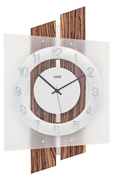 Designové nástěnné hodiny 5531 AMS řízené rádiovým signálem 46cm