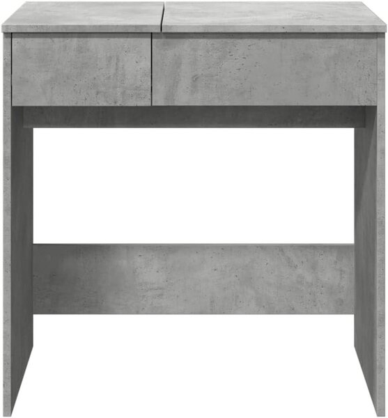 Kaptafel – Toaletní stolek v odstínu šedé betonu se zrcadlem a zásuvkou – Kompaktní nábytek do ložnice, rozměry 73x46,5x120 cm