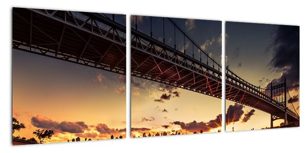 Moderní obraz mostu (90x30cm)
