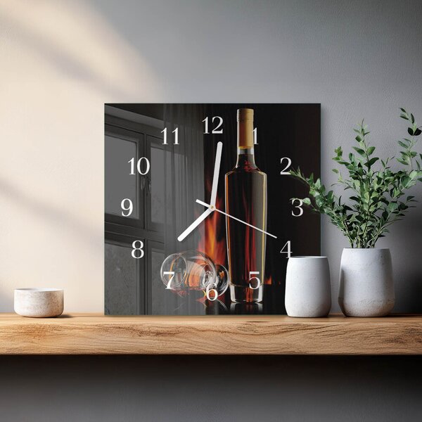 Skleněné hodiny Alkohol zskb-30x30-00058232