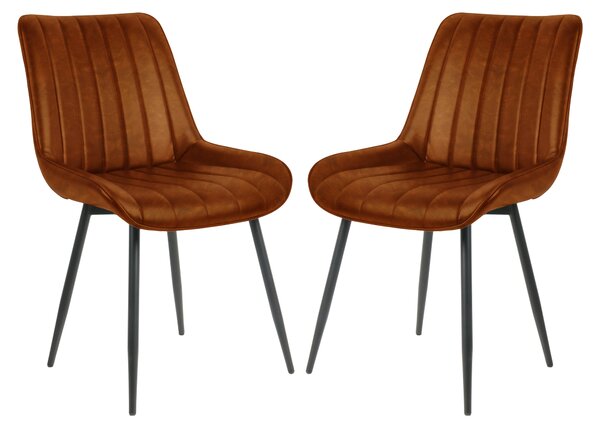 Jídelní židle - Židle - Kuchyňské židle - Kávové židle - Černá sada dvou židlí - Ergonomický design