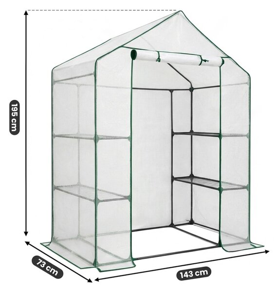 Ak furniture Zahradní fóliovník SOMA 143x73x195 cm čirý