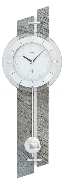 Kyvadlové nástěnné hodiny 5306 AMS řízené rádiovým signálem 71cm