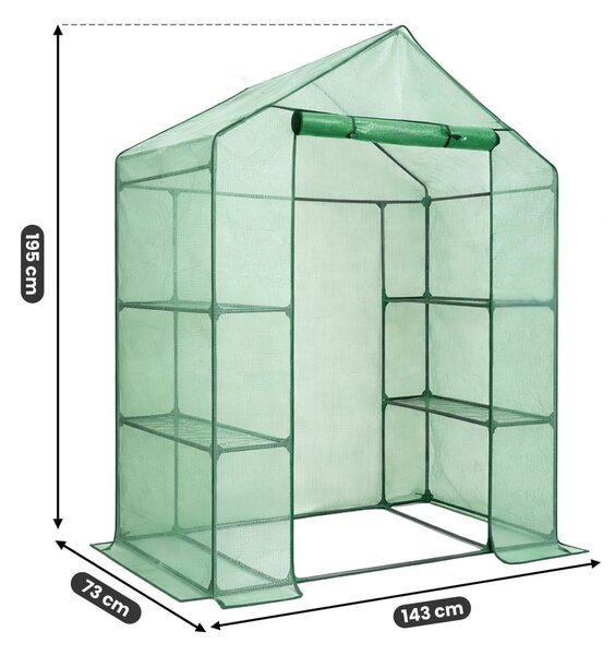 Ak furniture Zahradní fóliovník SOMA 143x73x195 cm zelený