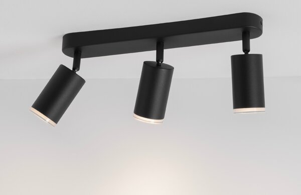 Nova Luce Černé kovové bodové světlo Mao 38 cm