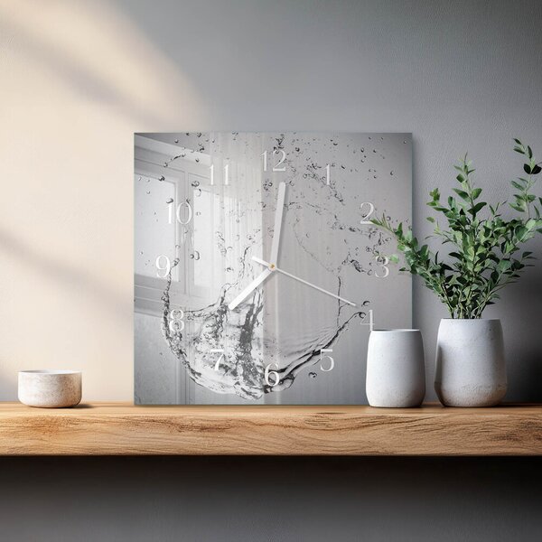 Skleněné hodiny Voda zskb-30x30-00090748