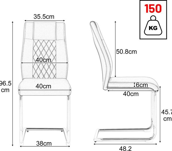 Sada čtyř jídelních židlí – šedé barvy – s geometrickým vzorem na opěradle – chromovaný kovový rám
