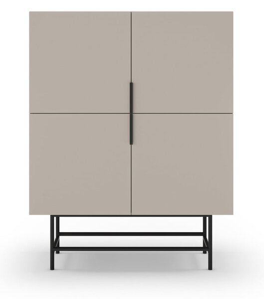 Krémová skříňka 100x128 cm Eldia – Marckeric