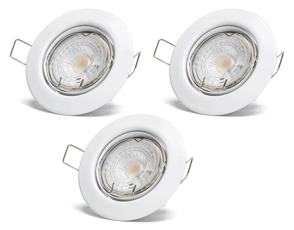 Aigostar - SADA 3x LED Podhledové svítidlo 1xGU10/4,5W/230V 3000K bílá