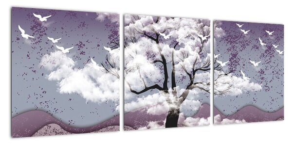 Abstraktní obraz stromu (90x30cm)
