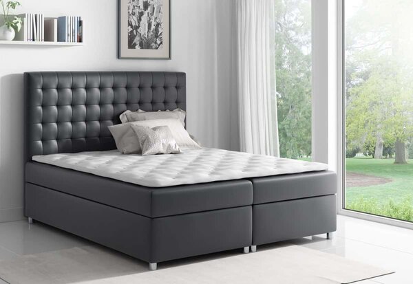 Čalouněná postel TISA + topper, 160x200, madryt 1100