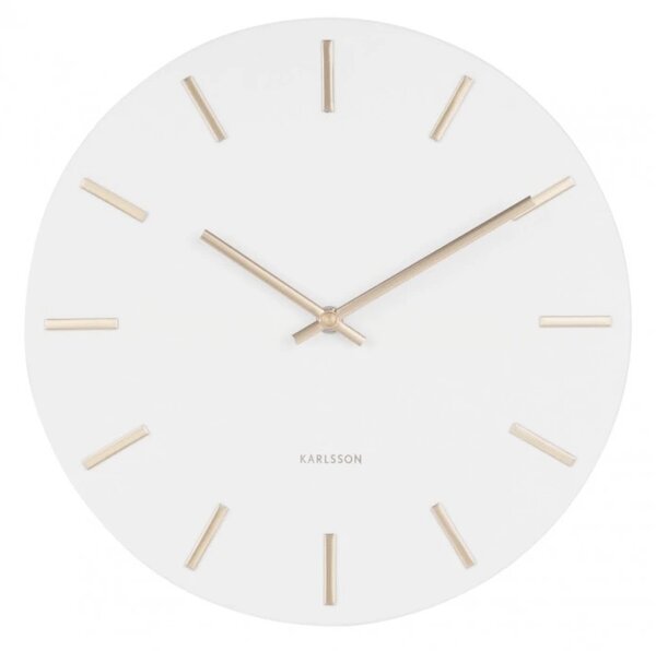 Designové nástěnné hodiny 5821WH white Karlsson 30cm