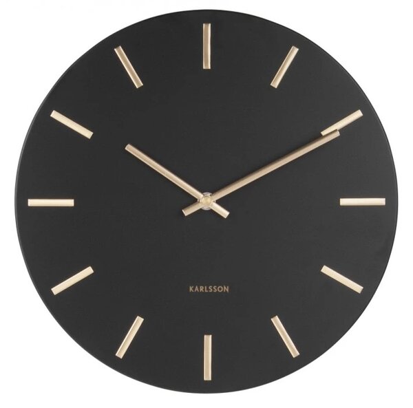 Designové nástěnné hodiny 5821BK black Karlsson 30cm
