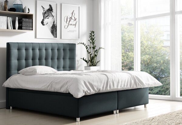 Čalouněná postel NELA + topper, 120x200, madryt 1100