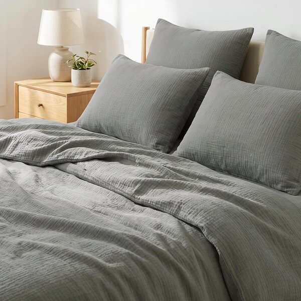DARRÉ Mušelínové povlečení Grey Velikost: 140 x 200 + 70 x 90