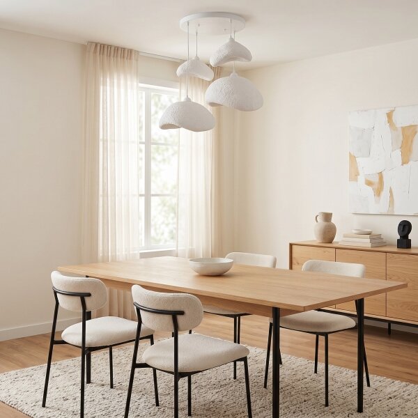 Brilagi - Lustr na lanku WABI SABI 4xE27/40W/230V pr. 90 cm bílá