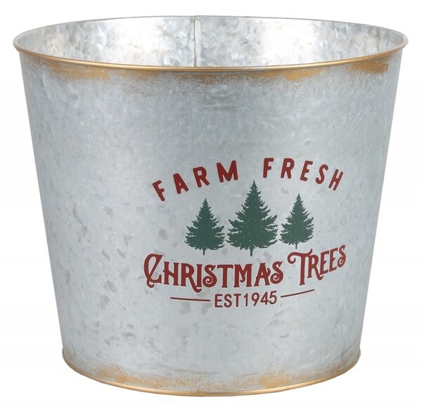 Plechový obal na květináč ''FARM FRESH''