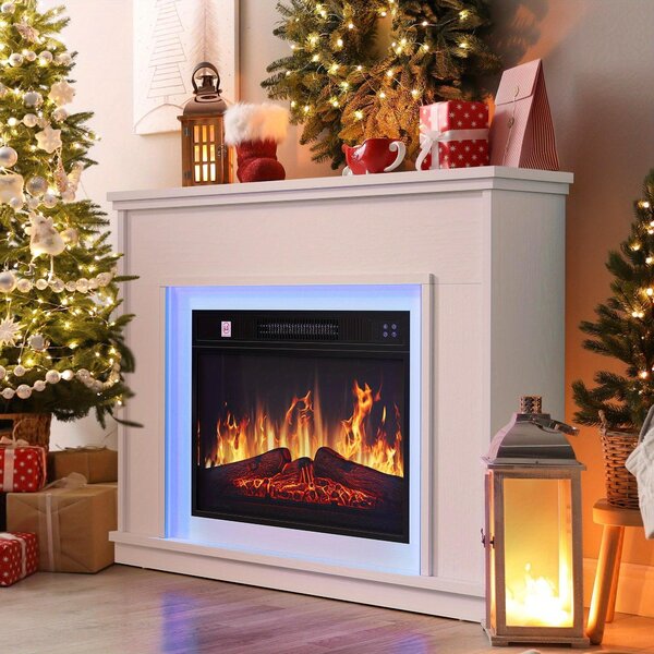 Elektrické krbové topidlo – Atmosférické topidlo – Otevřený krb – Elektrický ohřívač – Samostatně stojící krb – Výkon 1800 W, rychlé vytápění