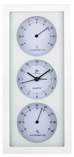 Lowell Italy Nástěnné-stolní hodiny s teploměrem a vlhkoměrem JA7071B Lowell 26cm