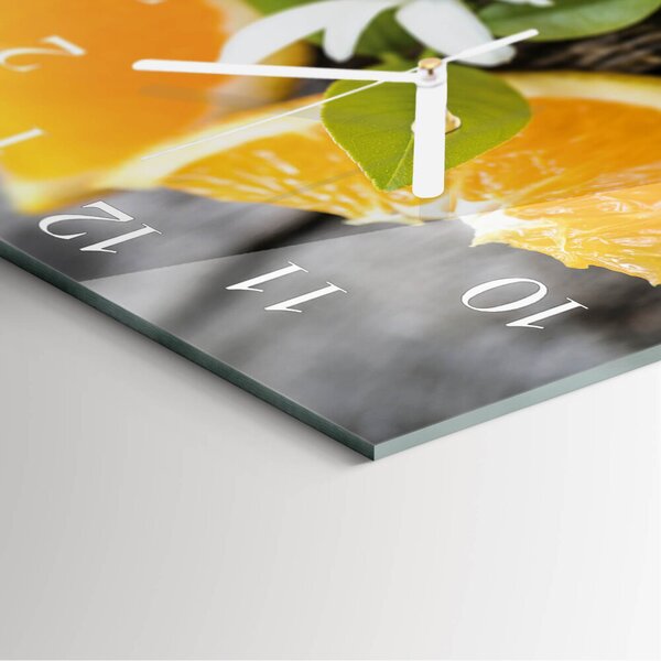 Skleněné hodiny Citronová zskb-30x30-00092480