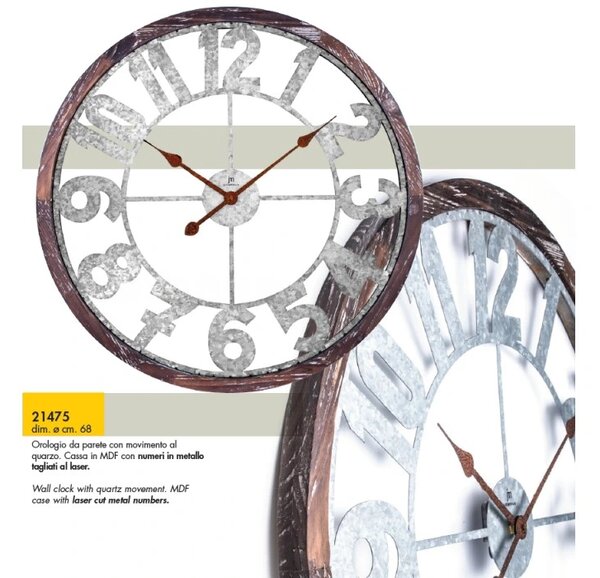 Lowell Italy Designové nástěnné hodiny 21475 Lowell 60cm