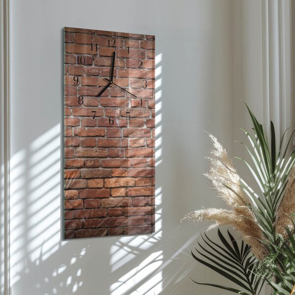 Skleněné hodiny vertikální Cihlový zsppc-30x60-00179169
