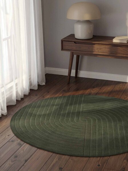 Vikosa, Kusový koberec Vikosa Arcura 106271 Dark Green kruh, 150x150 (průměr) kruh, zelená, ložnice