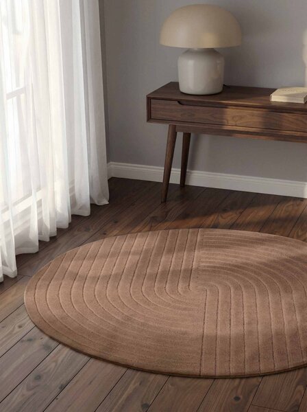 Vikosa, Kusový koberec Vikosa Arcura 106300 Brown kruh, 120x120 (průměr) kruh, hnědá, ložnice