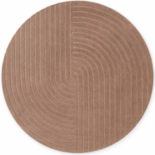 Vikosa, Kusový koberec Vikosa Arcura 106300 Brown kruh, 120x120 (průměr) kruh, hnědá, ložnice