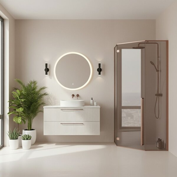 Sprchový kout REA DIAMOND 90x90 COPPER BRUSH