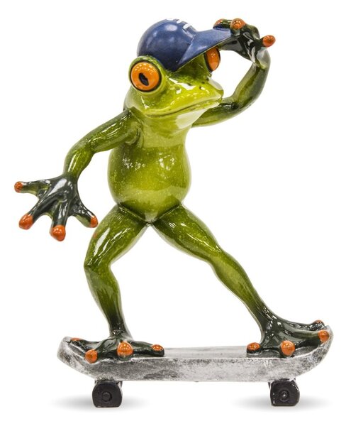 Soška Žaba Skateboardista