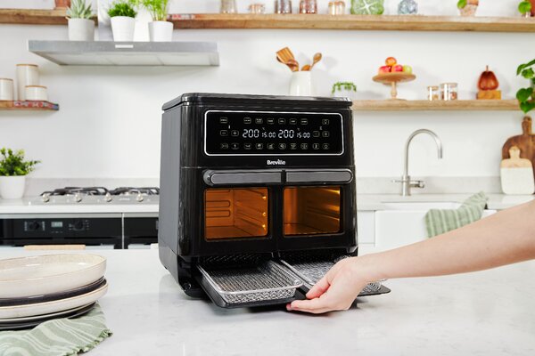 Horkovzdušná fritéza Breville Halo DUAL VDF130X, dvouzónová, 11 l