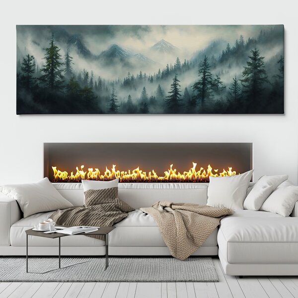 Obraz na plátně - Mlha, co by se dala krájet FeelHappy.cz Velikost obrazu (šířka x výška): 120 x 40 cm