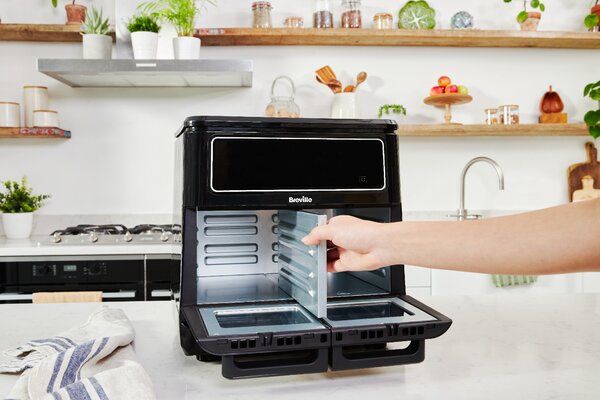 Horkovzdušná fritéza Breville Halo DUAL VDF130X, dvouzónová, 11 l