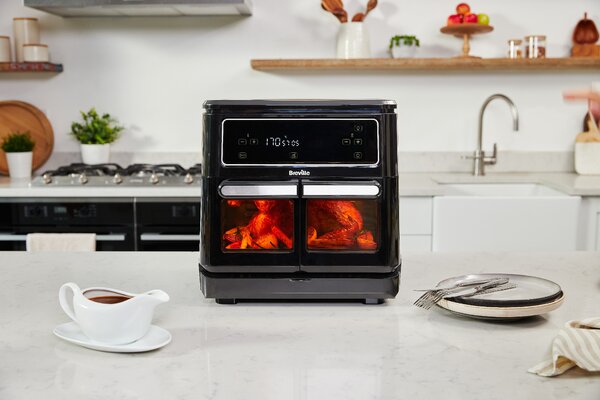 Horkovzdušná fritéza Breville Halo DUAL VDF130X, dvouzónová, 11 l