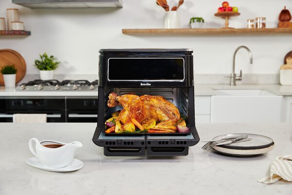 Horkovzdušná fritéza Breville Halo DUAL VDF130X, dvouzónová, 11 l