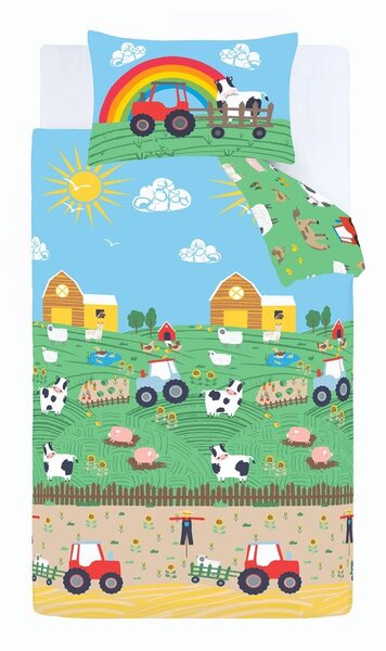 Dětské povlečení na jednolůžko 135x200 cm Farmyard Animals – Catherine Lansfield