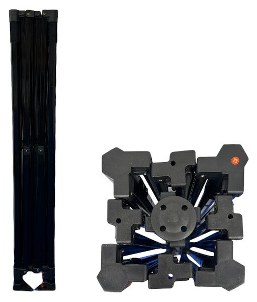 TENTino SET - Nůžkový párty stan 3x3 m s jednostranným potiskem Typ konstrukce: STEEL HEXAGON, Potisk: střecha + 3x bočnice + 1x polobočnice, Gramáž polyesteru: 230 g/m2