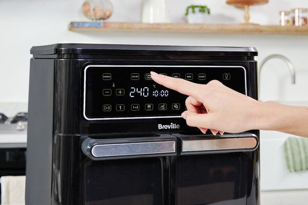 Horkovzdušná fritéza Breville Halo DUAL VDF130X, dvouzónová, 11 l