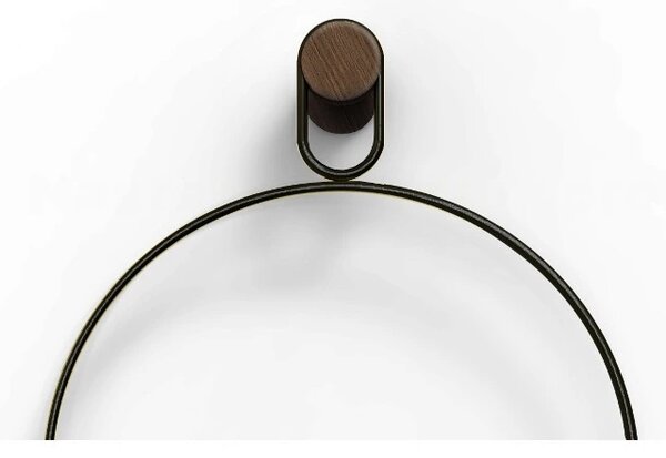 Designové nástěnné hodiny Nomon Eslabon Walnut Black 68cm